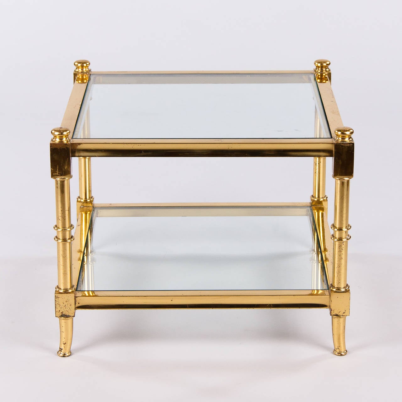 Mid-Century Modern 1960s Maison Jansen Style Brass Side Table