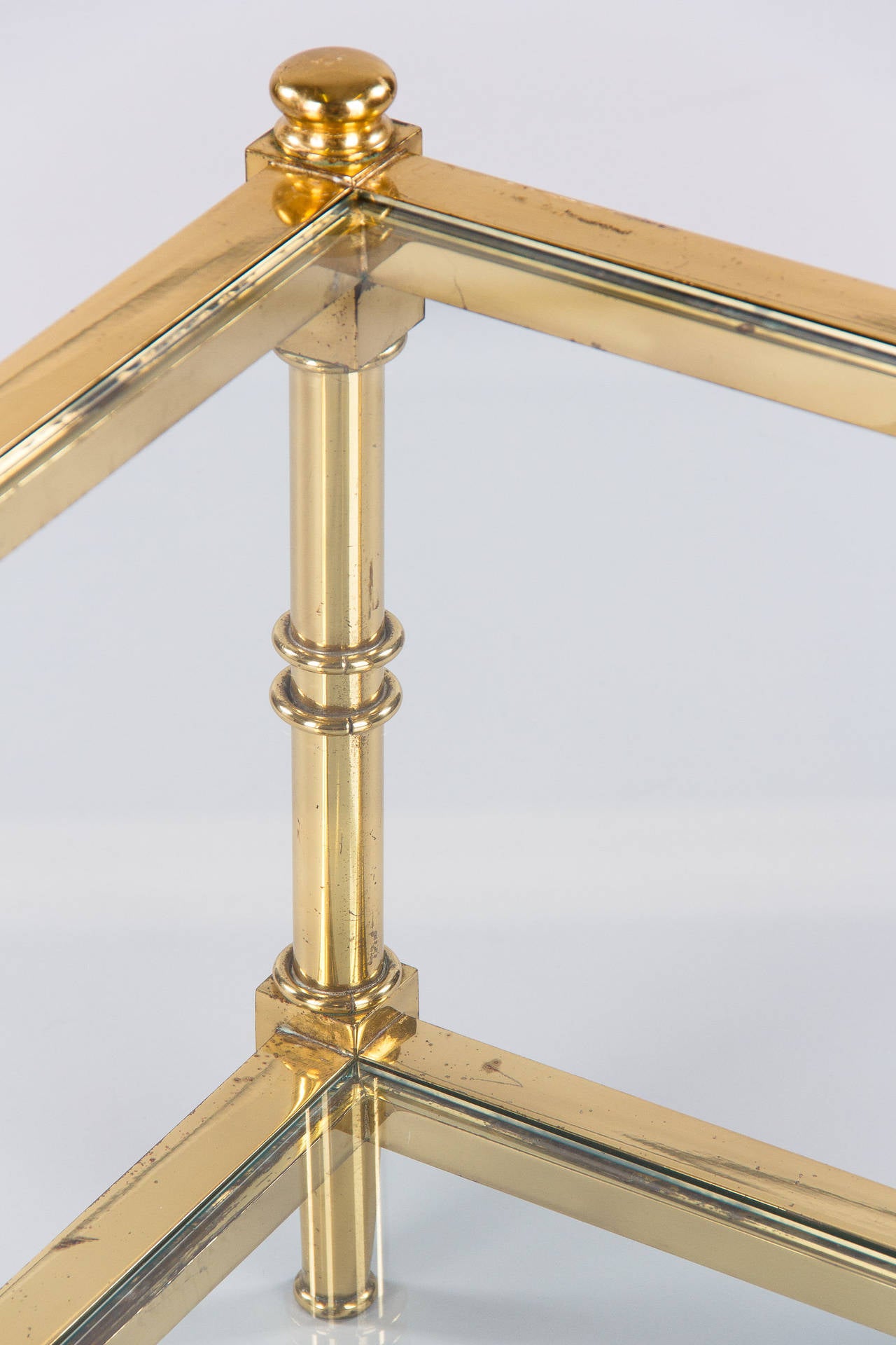 1960s Maison Jansen Style Brass Side Table 1