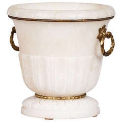 Antique Louis XVI Style Alabaster Urn