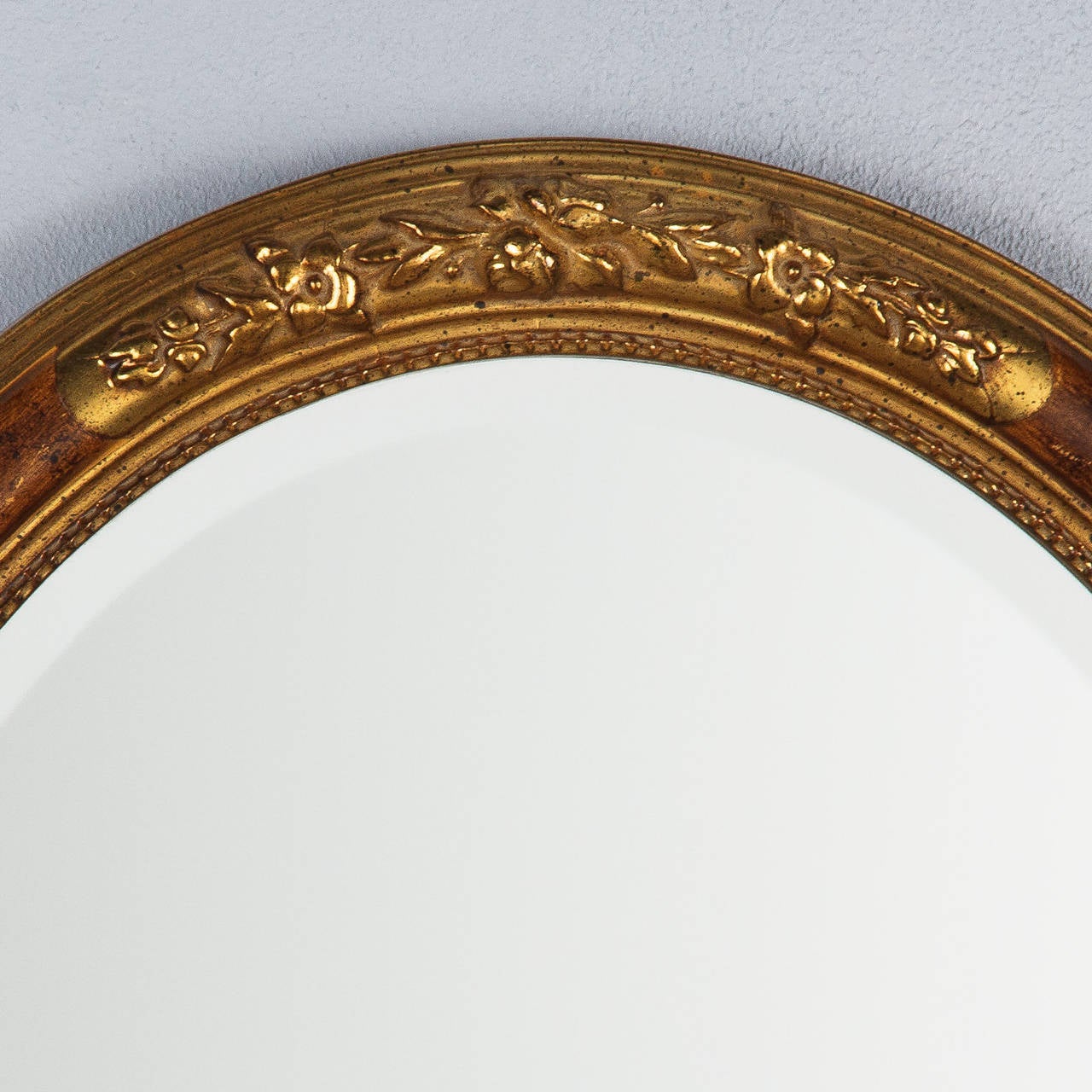 Beveled Louis XVI Style Small Oval Mirror