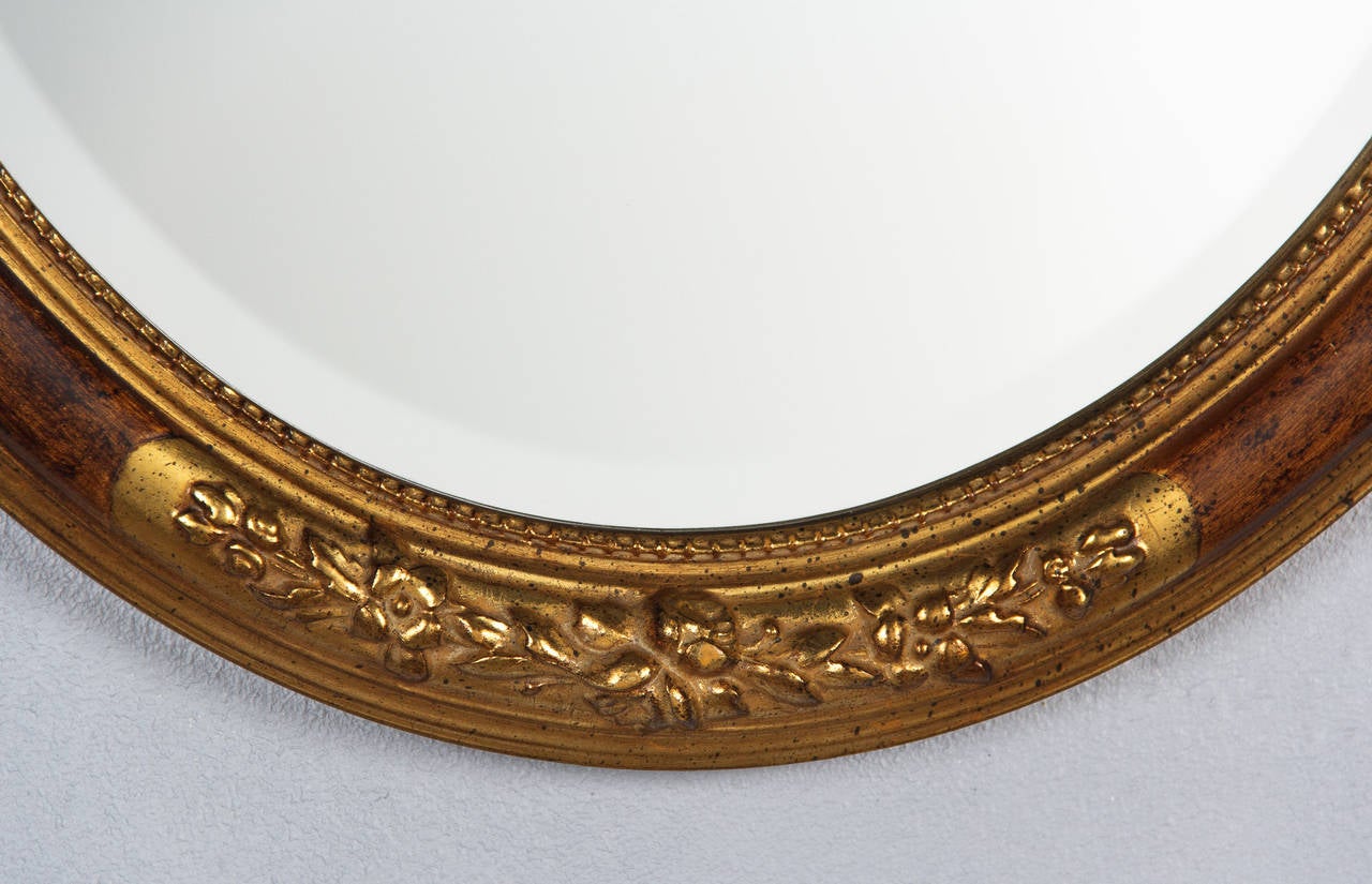 Louis XVI Style Small Oval Mirror In Good Condition In Austin, TX