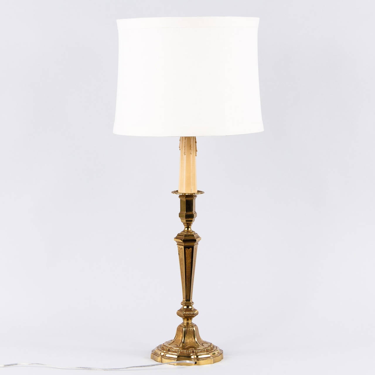 20th Century Early 1900s French Brass Table Lamp For Sale