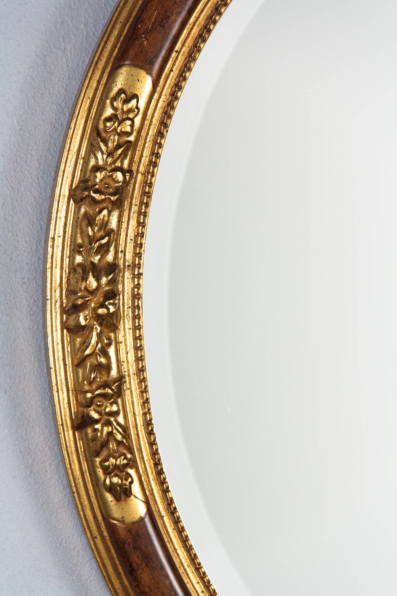 Mid-20th Century Louis XVI Style Small Oval Mirror