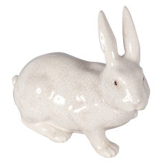 French Ceramic Figure of a Rabbit
