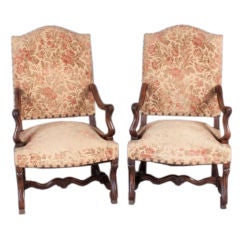 Pair of French Louis XIV Style Armchairs, 1860s