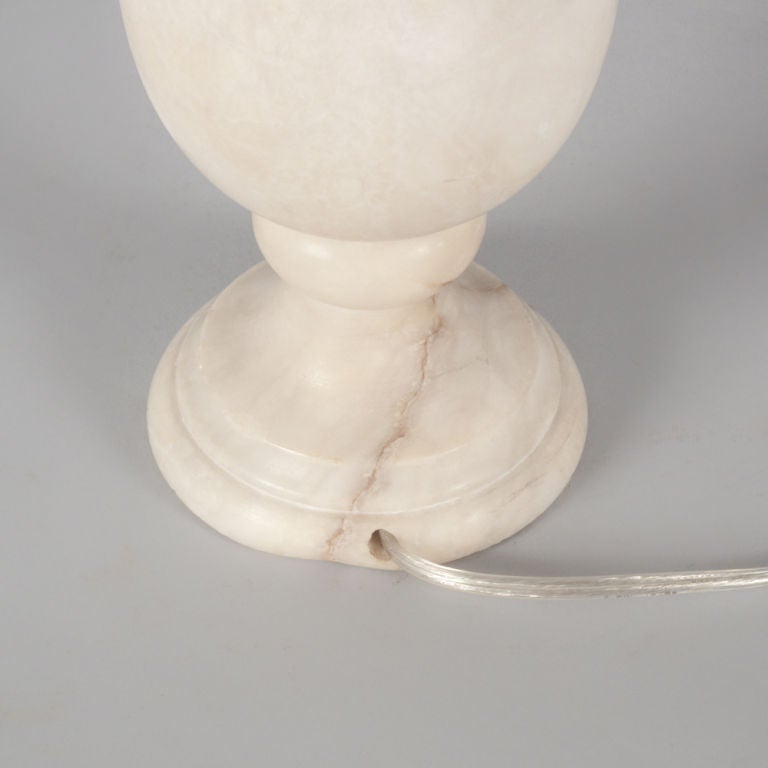 French Alabaster Torchere Lamp, 1920S 5