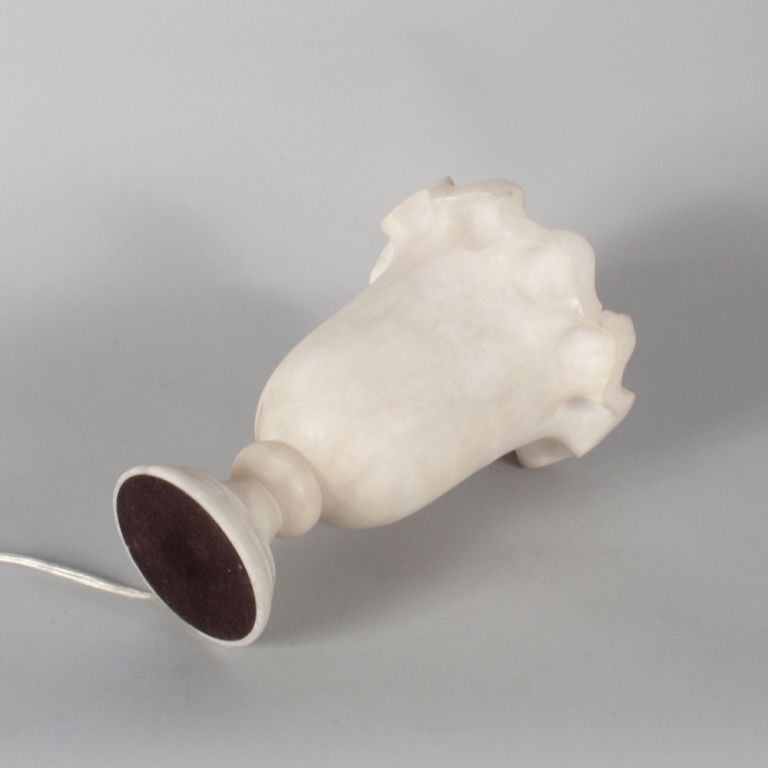 French Alabaster Torchere Lamp, 1920S 6