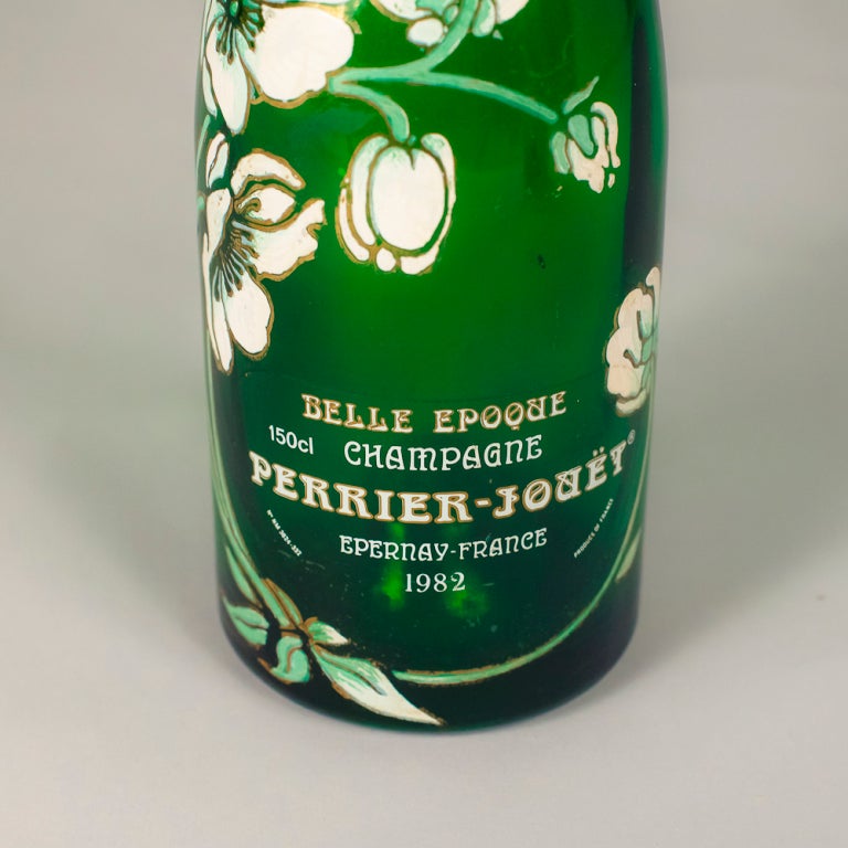 Glass Vintage Perrier-Jouet Champagne Bottle and Bucket