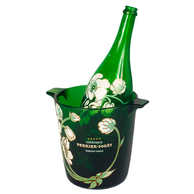 Vintage Perrier-Jouet Champagne Bottle and Bucket