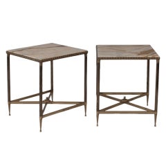 Vintage Pair of Mid Century French Side Tables