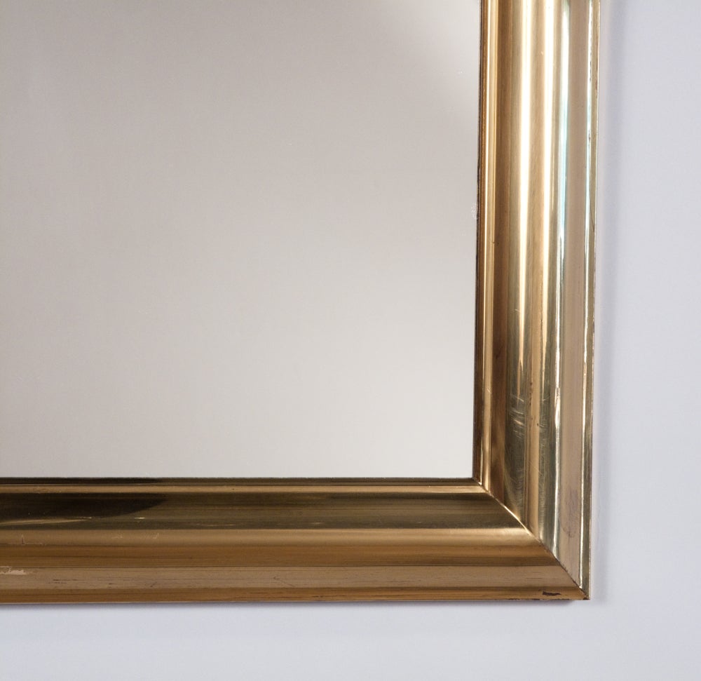 Late 20th Century 1970s French Brass Mirror