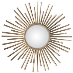 French Mid-Century Sunburst Mirror