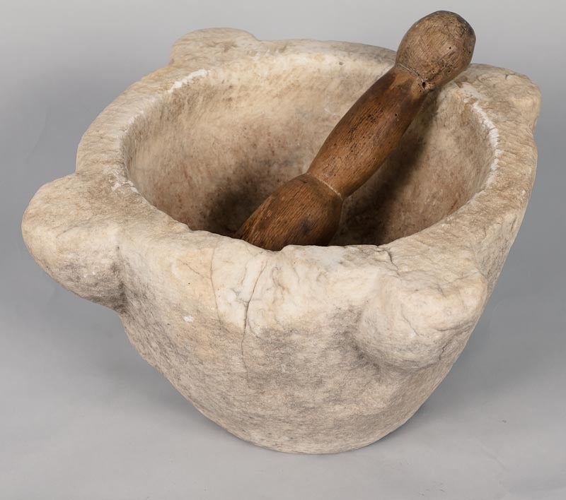 18th Century and Earlier 18th Century French Marble Mortar