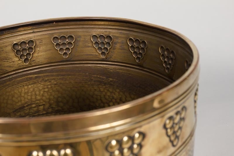 French Brass Cache Pot, 20th Century 1