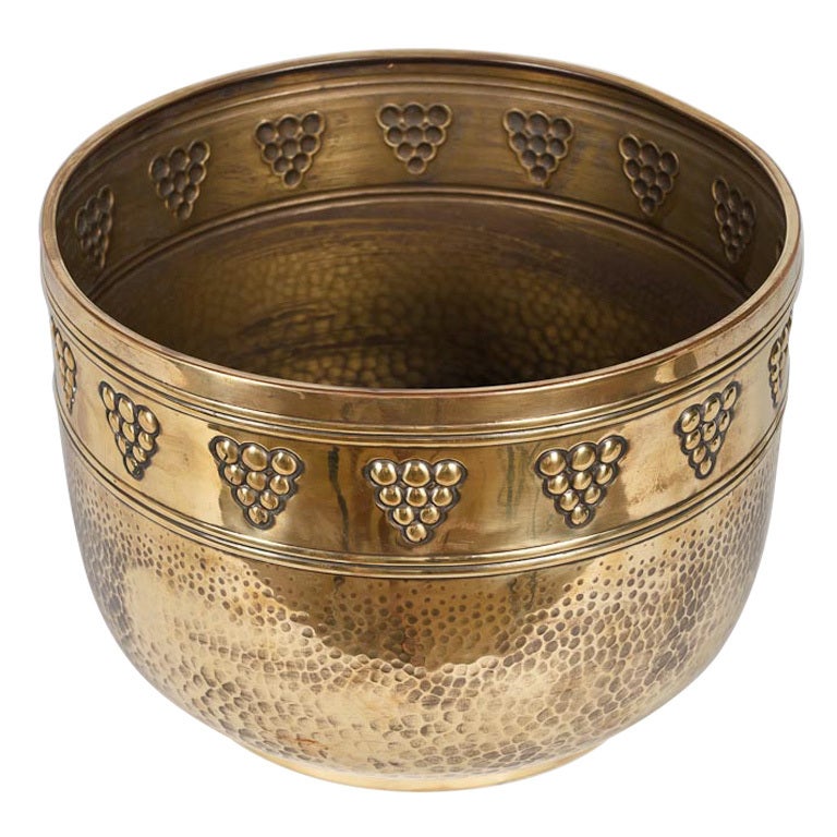 French Brass Cache Pot, 20th Century