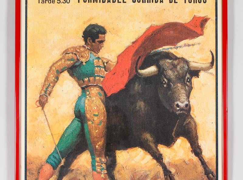 bull fighting poster