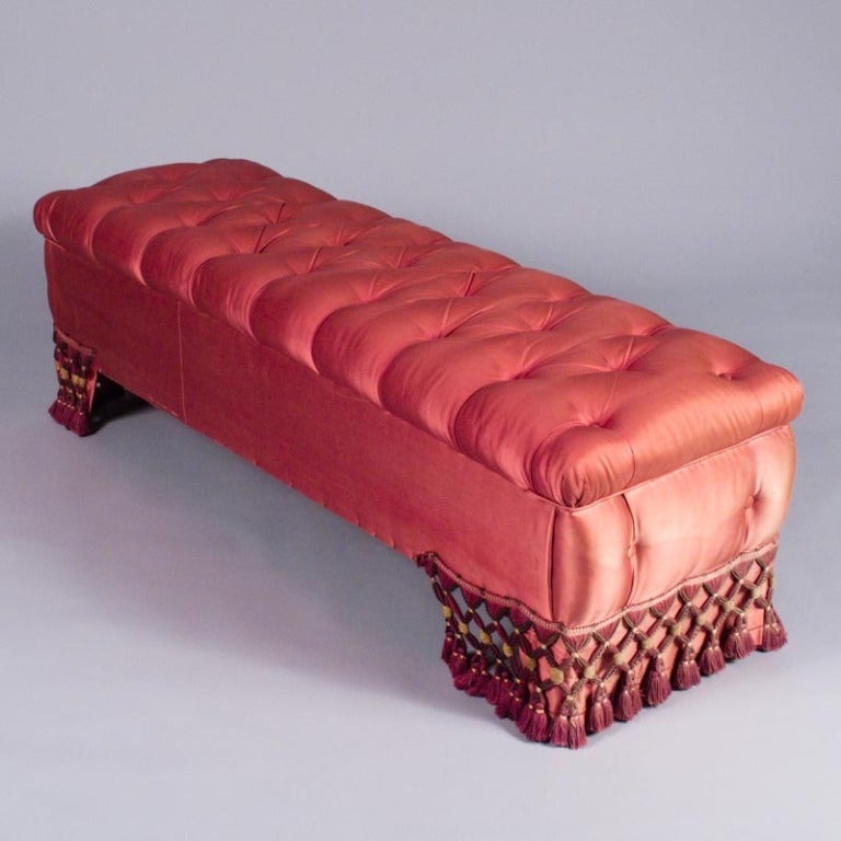 French Mid Century Upholstered Bench 4