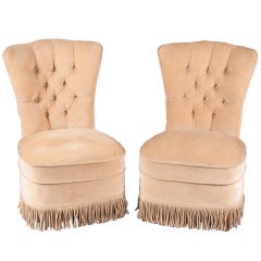 Paire de chaises boudoirs françaises