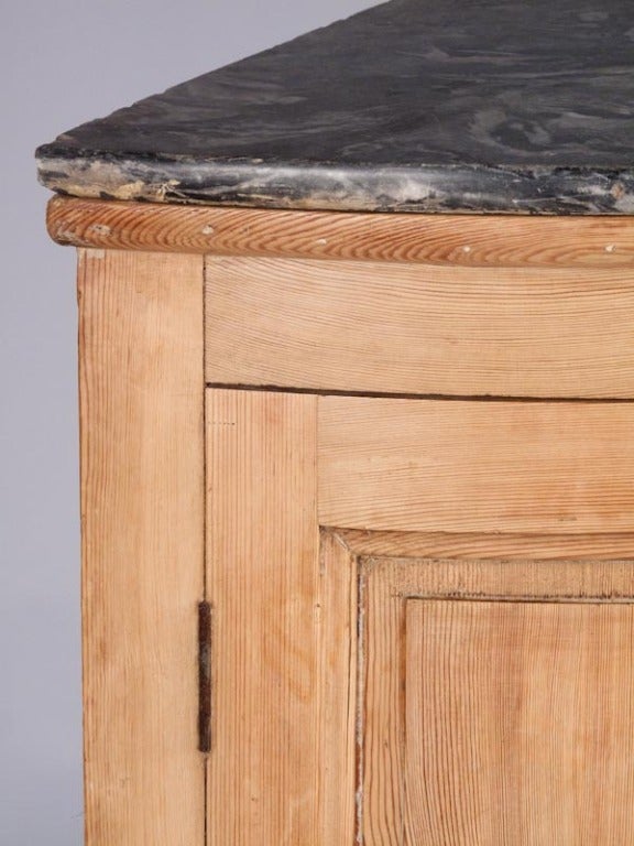 Marble Country French Corner Cabinet