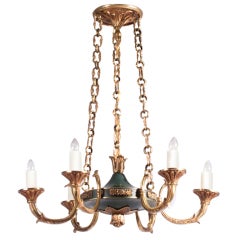 French Empire Style Tole Chandelier