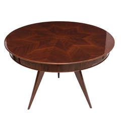Fine Italian Modern Parquetry Center or Dining Table, Attributed to Paolo Buffa