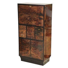 An Italian Modern Goatskin Bar/Cabinet by Aldo Tura