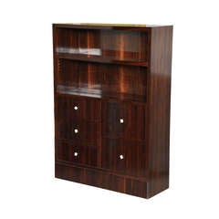 Dominique Ebony De Macassar Small Bookcase or Cabinet 9