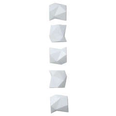 A Set of 5 Artemide Frosted Glass Wall Lights