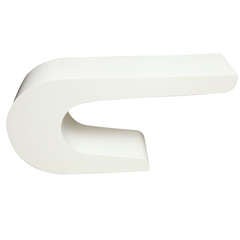 A Pierre Cardin White Laquer Waterfall Console