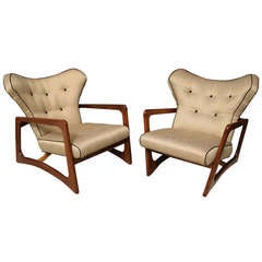 A Fine Pair of Danish King and Queen Chairs, possibly Finn Juhl