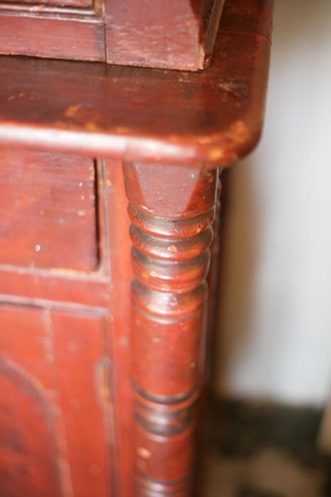 Wood 19th c Painted cupboard from Ontario