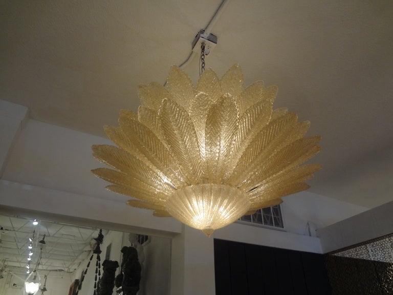 Late 20th Century Stunning Barovier Murano Glass Chandelier