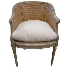 19th Century French Louis XVI Style Cane Bergere