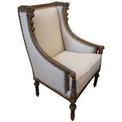 19th Century French Directoire Style Bergere