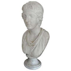 17th Century Italian Carrara Marble Bust Of A Classical Roman 3
