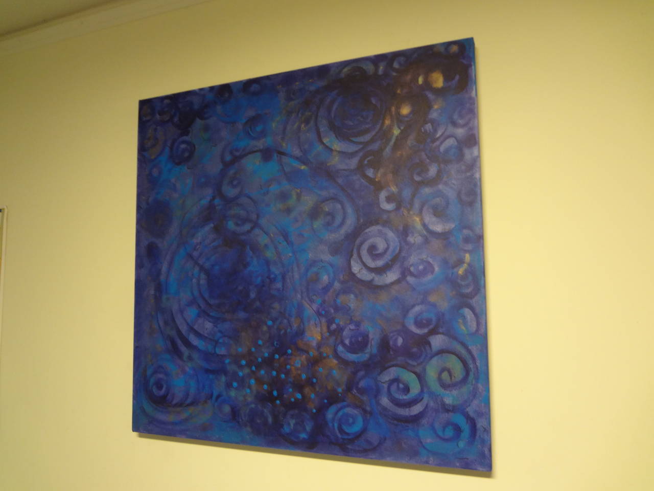 American Abstract Acrylic Painting on Canvas