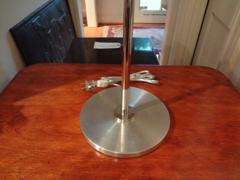 French Modernist Steel Lamp In Good Condition In Houston, TX