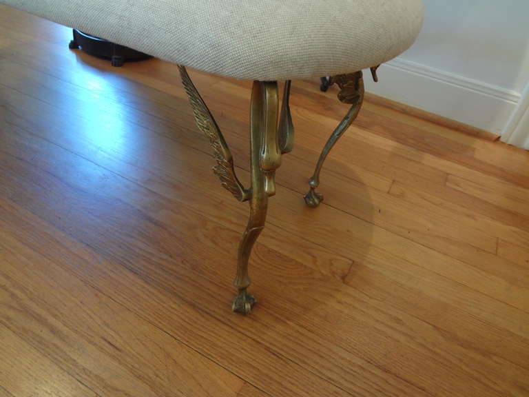 Glamorous Italian Mid-Century Bronze Bench 1