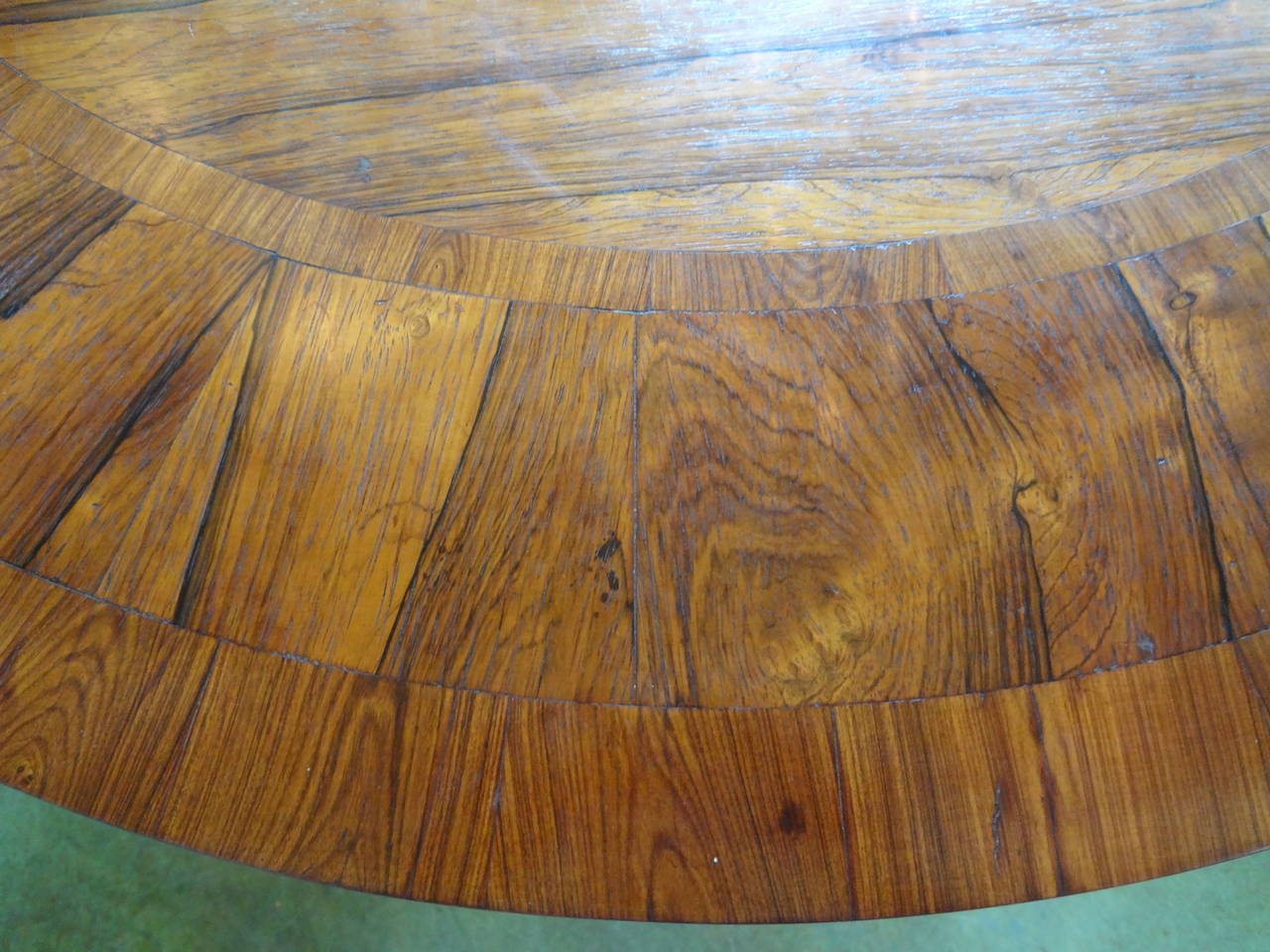 English Regency Rosewood Tilt Top Pedestal Center Table 3