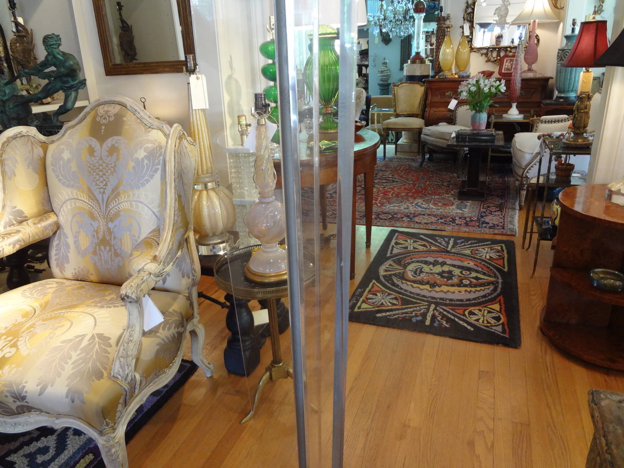 Late 20th Century Mid-Century Modern Lucite Floor Lamp or Torchiere For Sale