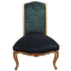 Antique French Louis XV Style Slipper Chair 2