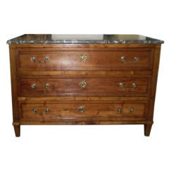 FRENCH LOUIS XVI WALNUT COMMODE FRENCH LOUIS XVI WALNUT COMMODE