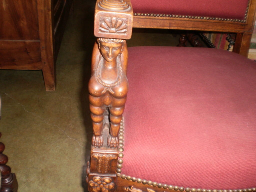 FRENCH EMPIRE STYLE FAUTEUIL