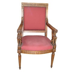 FRENCH EMPIRE STYLE FAUTEUIL