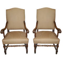 PAIR OF FRENCH LOUIS XIII STYLE CHAIRS