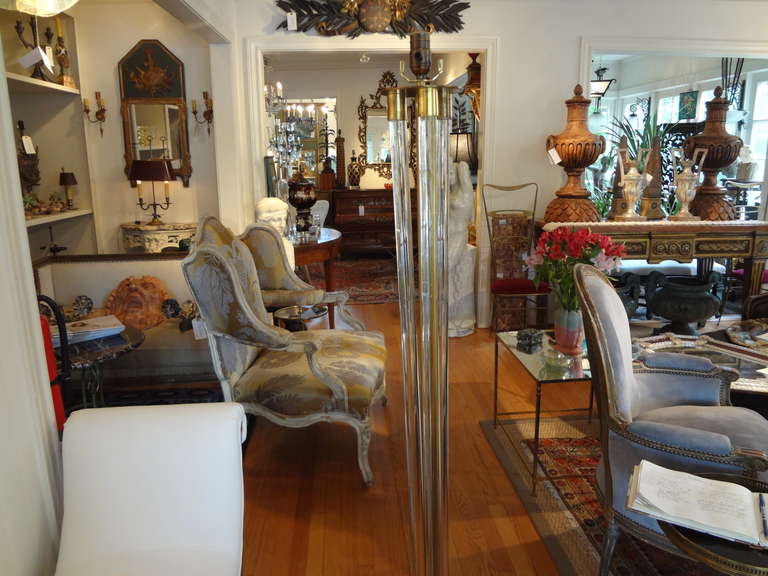 Italian Murano Glass and Bronze Floor Lamp For Sale 3