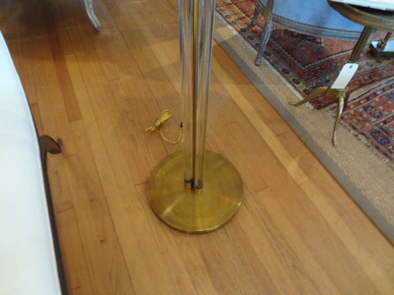 Italian Murano Glass and Bronze Floor Lamp For Sale 4