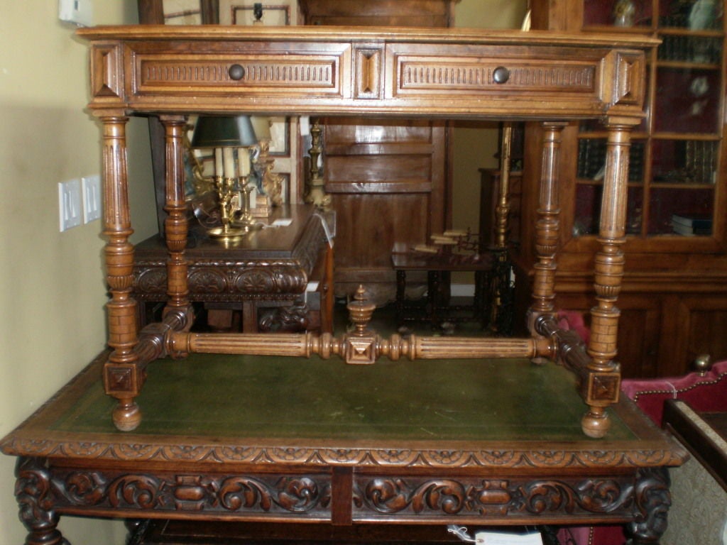 19th Century French Louis XIV Style Walnut Desk Or Table 1