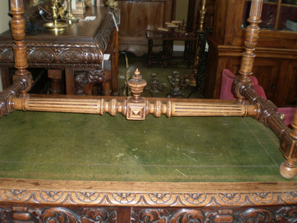 19th Century French Louis XIV Style Walnut Desk Or Table 3