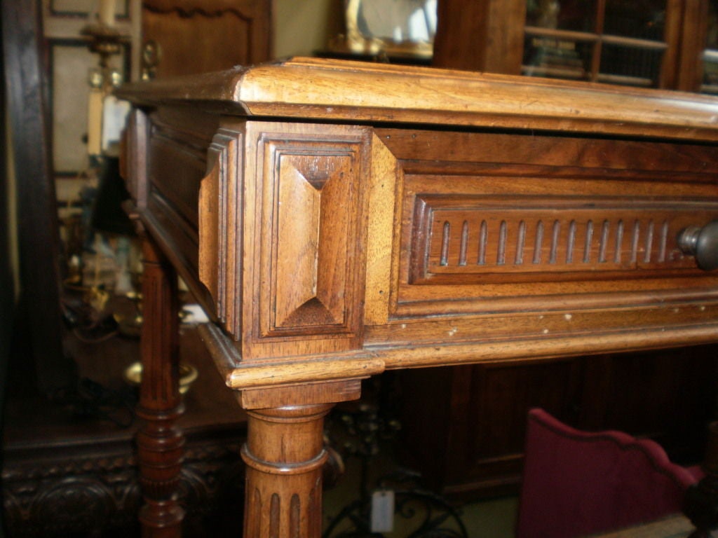 19th Century French Louis XIV Style Walnut Desk Or Table 4